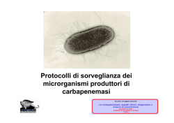 Fabbri: Protocolli di sorveglianza dei microrganismi