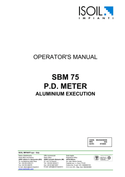 ISOIL SBM 75 P.D. METER
