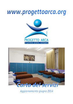 Fondazione Progetto Arca onlus Carta dei Servizi