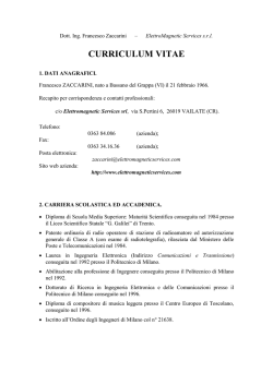 Francesco Zaccarini - Ordine degli Ingegneri della Provincia di Milano