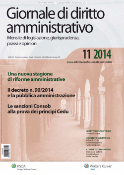 Il Giornale di diritto amministrativo rivista nr 11 2014