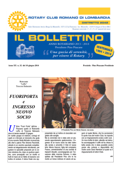 n. 32 del 10 giugno 2014 - Rotary Club Romano di Lombardia