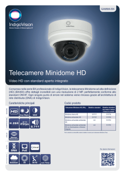 Telecamere Minidome HD - Gamma BX (PDF file)