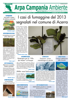 Magazine Arpa Campania Ambiente n. 11 del 15 giugno 2014