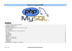 Esercizi e appunti PHP