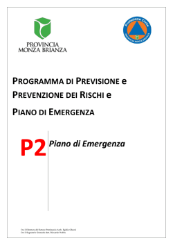 P2 Piano di Emergenza - Provincia Monza Brianza