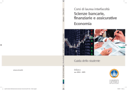 Scienze bancarie, finanziarie e assicurative Economia