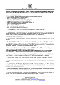 Bando Univ. Udine a.a. 14_15 - XXX ciclo (Allegato al D.R. 286 del