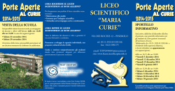 Liceo Scientifico Curie 2014 - Liceo Scientifico "M. Curie" – Pinerolo