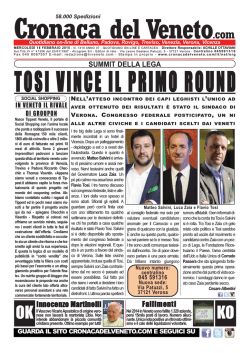 La Cronaca del Veneto 18 febbraio 2015