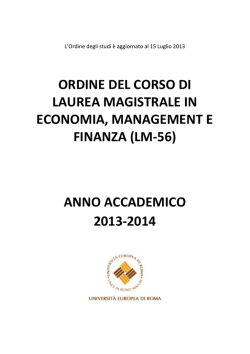 anno accademico 2013-2014 - Università Europea di Roma