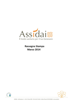 Assidai - Rassegna Stampa Marzo 2014
