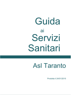 Guida ai servizi di ASL Taranto - Portale Regionale della Salute