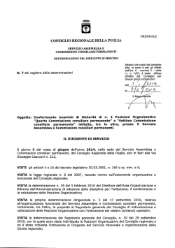 Testo DD_ASS nr. 7_2014 - Consiglio regionale della Puglia