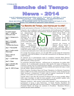 News 2014 - Associazione Nazionale Banche del Tempo