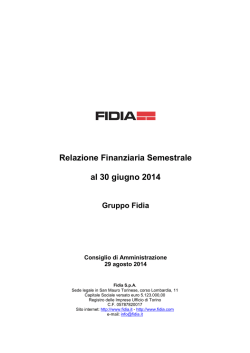 Relazione Finanziaria Semestrale al 30 giugno 2014