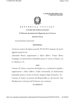 sentenza TAR Toscana 1582 del 2014