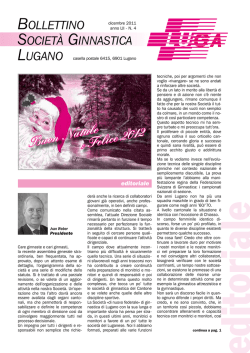 Buon Natale e Felice 2012 - Società ginnastica Lugano