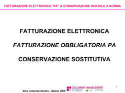 Presentazione Fatturazione Elettronica Armando Giudici