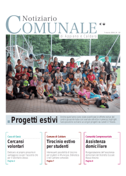 Progetti estivi - Gemeindeblatt von Eppan und Kaltern