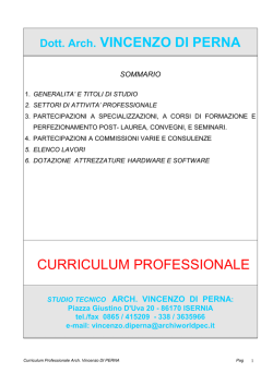Curriculum - Comune di Monteroduni