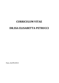 Curriculum Vitae - Chirurgia Plastica . pro