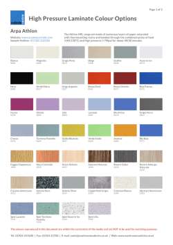 Print HPL colour Options
