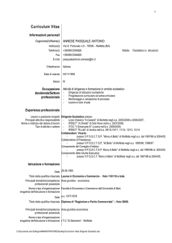 Curriculum Vitae Dirigente Scolastico agg. al 24-04-2014