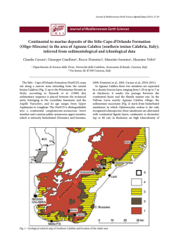 Continental to marine deposits of the Stilo-Capo d