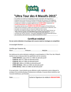 "Ultra Tour des 4 Massifs-2015"