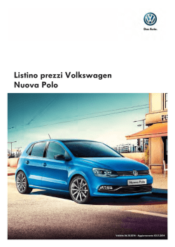 Listino prezzi Volkswagen Nuova Polo