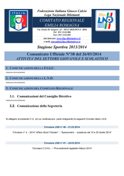 CU 38 SGS - FIGC Comitato Regionale Emilia Romagna