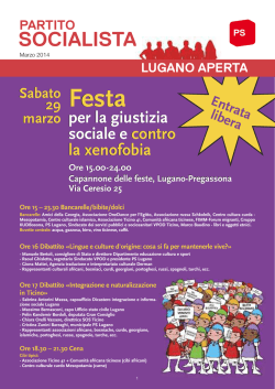 Bollettino PS Lugano Marzo 2014 - Partito Socialista