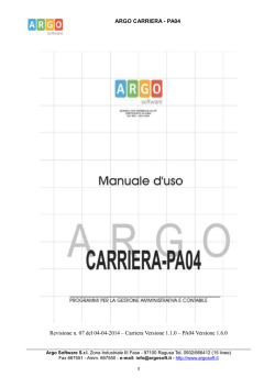 ARGO CARRIERA - PA04 Revisione n. 07 del 04-04