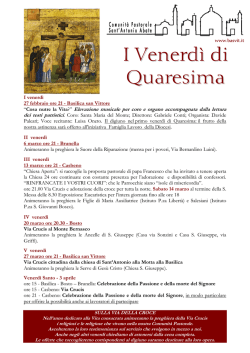 I Venerdì di Quaresima - Basilica San Vittore Martire Varese