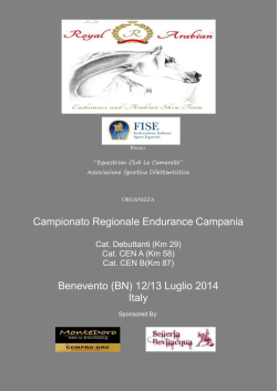 Campionato Regionale Endurance Campania Benevento (BN) 12