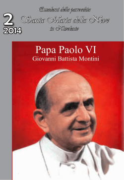Papa Paolo VI - Parrocchia di Nuvolento