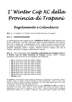 1° Winter Cup XC della Provincia di Trapani