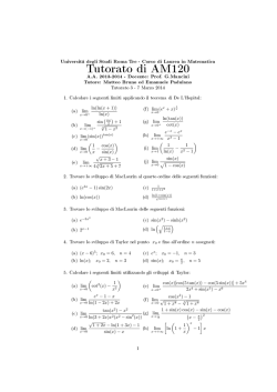 Tutorato di AM120 - Dipartimento di Matematica