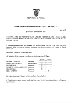Portale delle Pubbliche Amministrazioni in Provincia di Pistoia