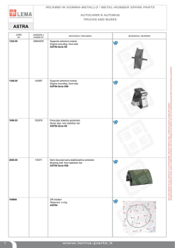 ASTRA - Ricambi in gomma-metallo-Metal-rubber spare parts