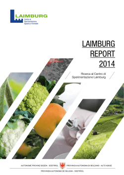 LAIMBURG RepoRt 2014 - Versuchszentrum Laimburg