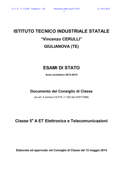 Classe V Elettronica e Telecomunicazioni - IIS "Crocetti