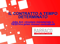 Jobs Act contratto - Ordine Avvocati Pordenone