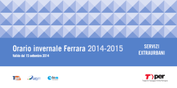 Orario invernale Ferrara 2014-2015