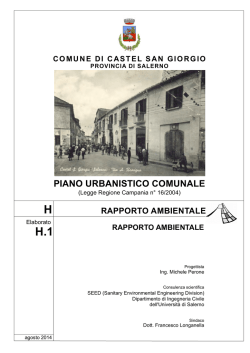 Rapporto Ambientale - PUC Castel San Giorgio