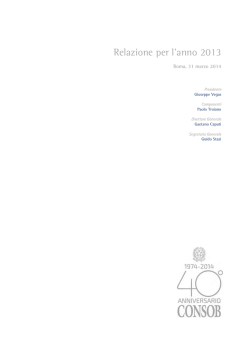 Relazione annuale 2013