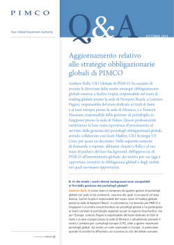 Aggiornamento relativo alle strategie obbligazionarie globali di PIMCO