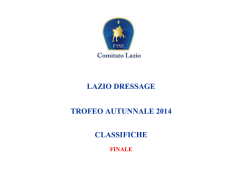 Classifiche Trofeo Autunnale Dressage 2014