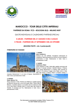 MAROCCO - TOUR DELLE CITTÀ IMPERIALI